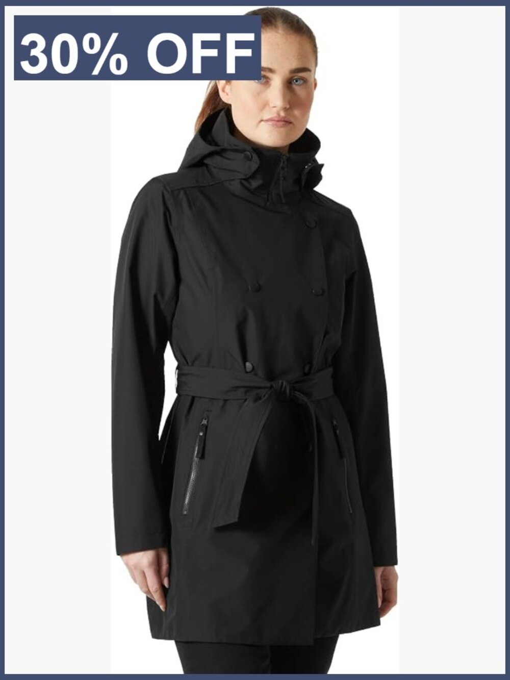 Waterproof Trench Coat with Hood